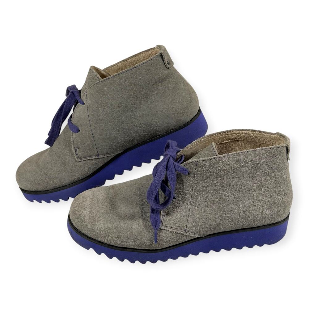 Jambu Gianna Low Cut Chukka, Gray/Purple, Leather, Women's 8.5